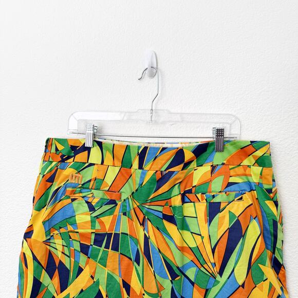 [Loudmouth] Jungle Bogey Geometric Mini Skort Golf Tennis Built In Shorts Sz 14 - Picture 4 of 9